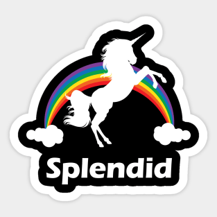 Splendid Rainbow Unicorn Sticker